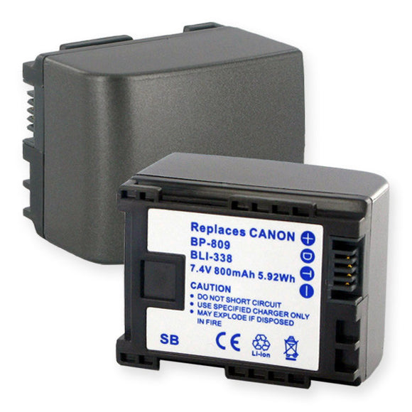 Canon BP-819 7.4V 1600 mAh LION Battery Replacement