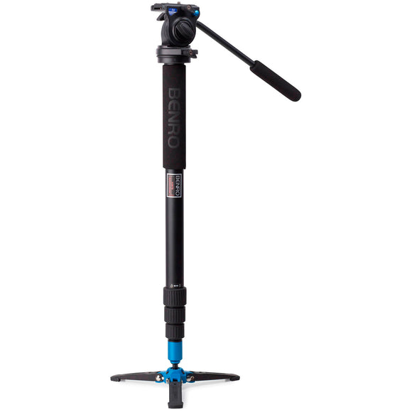 Benro A38T Video Monopod - Twist Lock Legs -S2 Head - 3 Leg Base