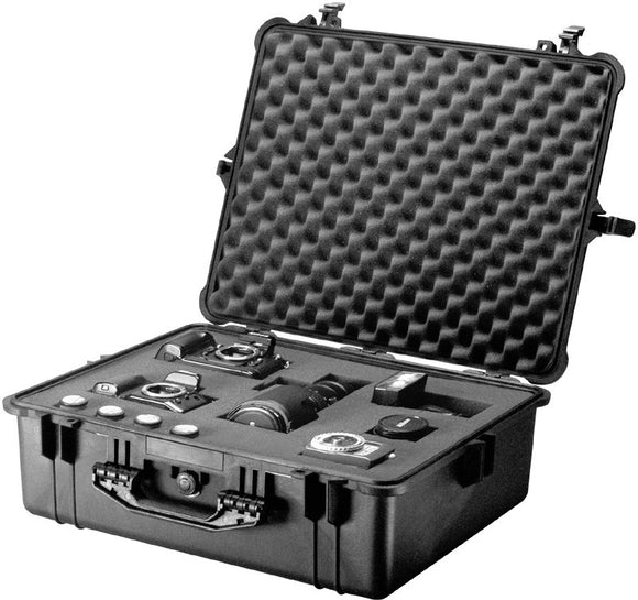 Pelican 1600 Case King With Foam 23.25inL x 20.75W x 9inD- Silver