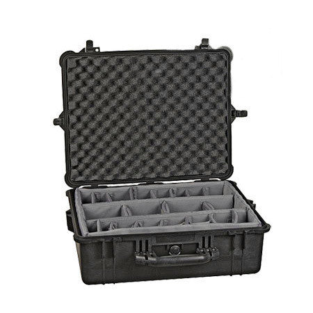 Pelican 1604 Case with Movable Dividers Black