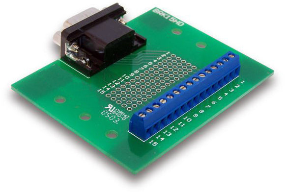 9-Pin Male DSUB to Screw Terminal Breakout Board