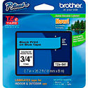 Brother TZe541 0.7 in x 26.2 ft (18 mm x 8 m) Black on Blue