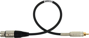 Belden Star-Quad Audio Cable XLR Female to RCA Male 6FT (Multiple Colors)