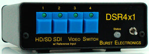 Burst DSR4X1R HD/SD SDI 4x1 Reclocking Video Switcher with RS232