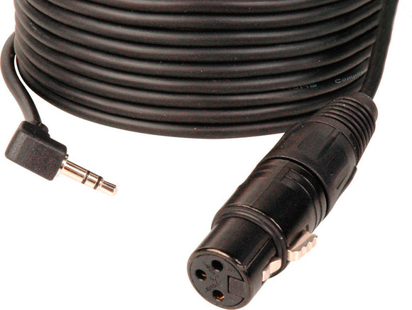 Sescom - Camera to Mic Tip/Ring Bridged Cable 1.5Ft for Unbalanced Mic Inputs