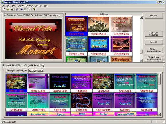 Cayman Graphics MCCG Message Channel Character Generator Software