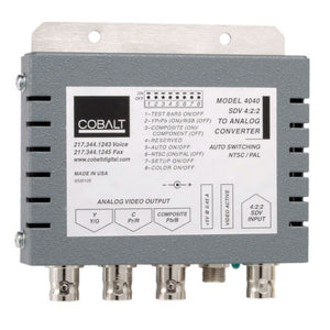 Cobalt 4040 Encoder/D to A SDI to Analog Comp/Y/C or YPbPr - Includes PWR Supply