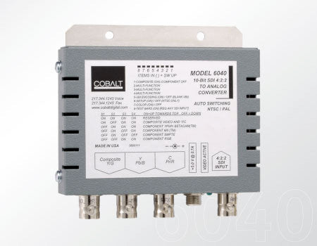 Cobalt 6040 SDI to Analog Comp with Y/C or Analog Component Encoder with Pwr Supply