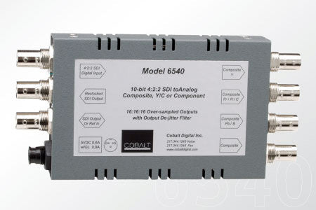 Cobalt 6540 D/A 10-bit SDI Analog Comp Y/C & Component with Pwr Supply