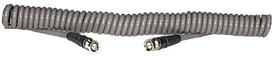 Retractile Coiled Video Cable BNC to Female BNC Extends 1 to 5FT