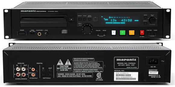 Marantz CDR633 CD-R/RW Recorder and Player with MP3 Playback 2RU