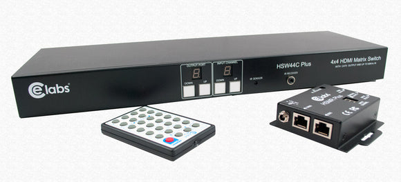 CE Labs HSW44C 4x4 HDMI Matrix Switcher with CAT5