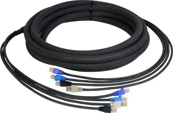 CES-RJ45 4-Channel RJ45 CAT5e Tactical Ethernet Snake Cable 125 Foot