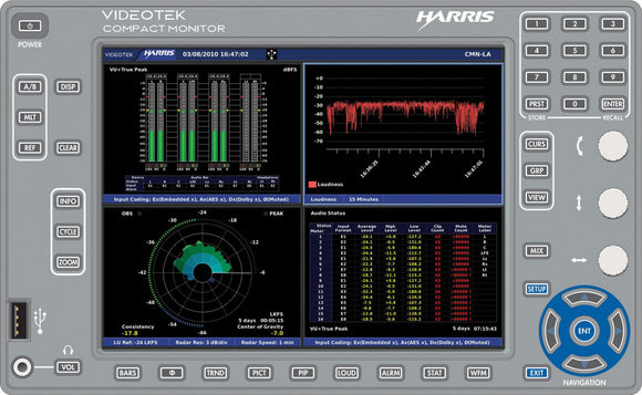 Harris Videotek CMN-LA Loudness Analyzer & Comprehensive Audio Monitoring Tool