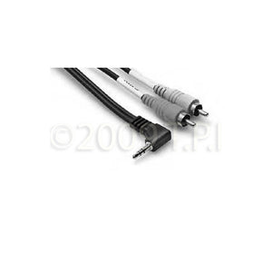 Hosa CMR-206R Right-Angle 3.5mm TRS to Dual RCA 6FT