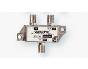 Bi-directional 2-way Splitter/Combiner Passing DC & IR with DTV Compatibility