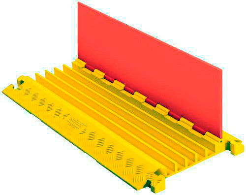 Checkers Linebacker CP5X125-GP 5-Channel Cable Protector 3FT Long Orange Lid/Yellow Ramps