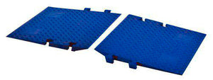 Checkers Cross Guard ADA Ramp Attachments for LineBacker CP1X125-GP Blue