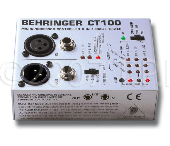 Behringer CT100 3-Mode Microprocessor Controlled Cable Tester