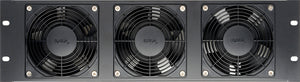 Triple Rackmount Fan with Reversible Assembly 120VAC Black