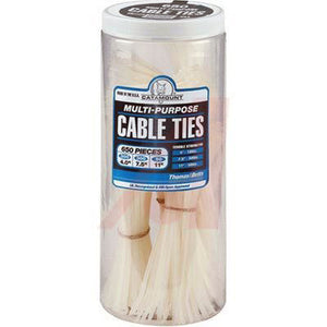 Thomas & Betts Cable Tie Mega Jar 650 Piece Natural