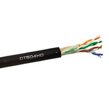 Gepco CT504HD Heavy Duty Tactical Stranded CAT5e Network Cable 1000FT (Black or Gray)