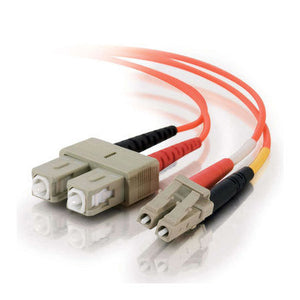 LC to SC Duplex 62.5/125 Multimode Fiber Patch Cable Orange 1-Meter