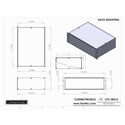 Connectronics CTX-3RU12 3 Space Rack Mount Alum Box Cabinet 19x12x5.25