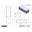 Connectronics CTX-3RU7 3 Space Rack Mount Alum Chassis Box Cabinet 19 X 7 X 5.25