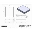 Connectronics CTX-MC-21A  Alum Project Box Cabinet 17 X 14  X 3.5