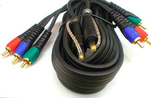 Component Video 3RCA-3RCA Cable With toslink Fiber Optic Audio 6FT