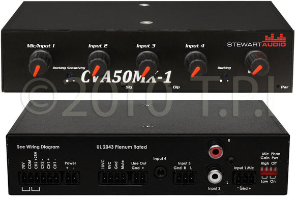 Stewart Audio CVA50MX-1 4-Channel Mixer Amplifier - 50W x 1