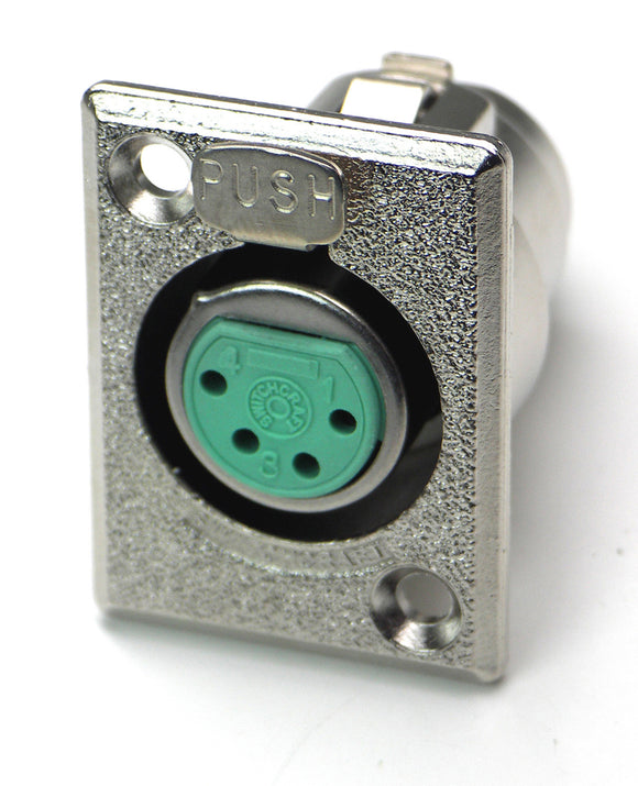 Switchcraft D4F XLR Female 4-Pin Chassis Mount Connector