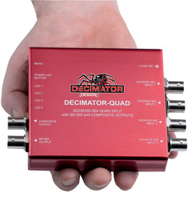 Decimator QUAD 3G/HD/SD Quad Split Multiviewer w/ CVBS and SD-SDI outputs