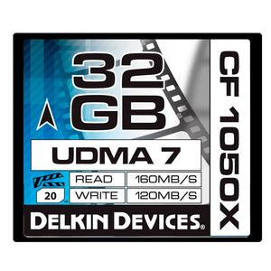 Delkin DDCF1050-32GB 32GB CF1050X Cinema CompactFlash Memory Card