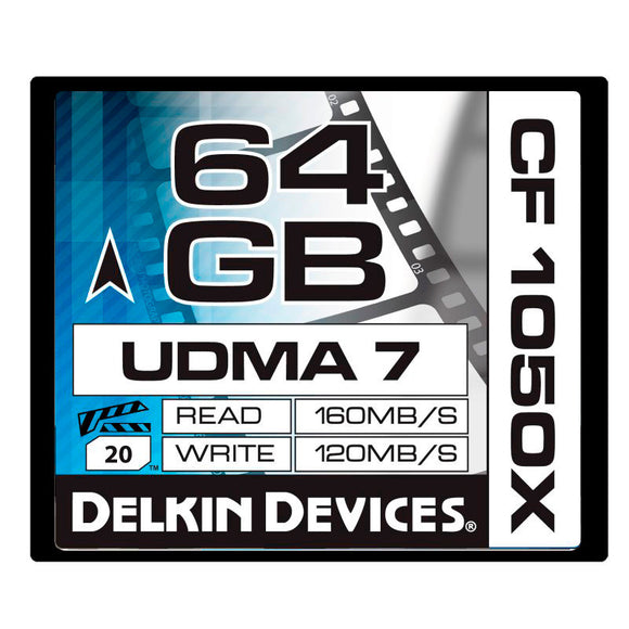 Delkin DDCF1050-64GB 64GB CF1050X Cinema CompactFlash Memory Card