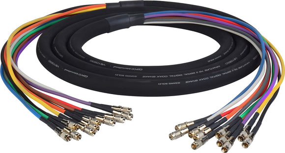 3G/HD-SDI Gepco VS10230 10-Channel DIN1.0/2.3 Video Snake Cable 5FT