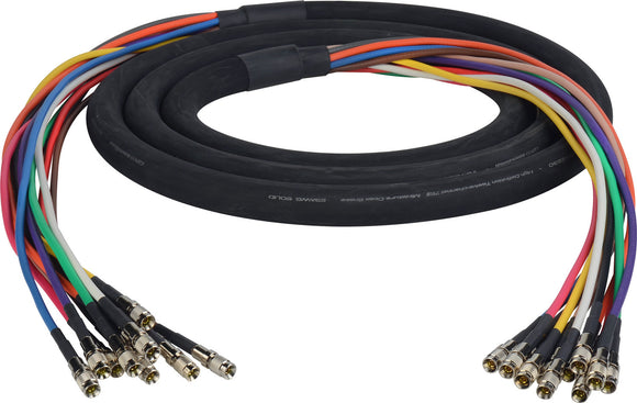 3G/HD-SDI Gepco VS12230 12-Channel DIN1.0/2.3 Video Snake Cable 25FT