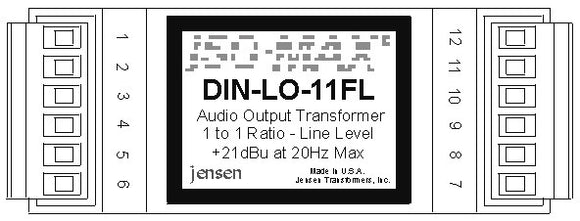 Jensen DIN-LO-11FL 600 to 600 1:1 Line Output Module