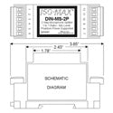 Jensen DIN-MS-2P Microphone Splitter Module