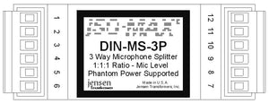 Jensen DIN-MS-3P 3 Way Mic Splitter with Phantom Support Circuitry