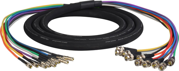 3G/HD-SDI Gepco VS10230 10-Channel DIN1.0/2.3 Male to BNC Male Video Adapter Snake Cable 10FT