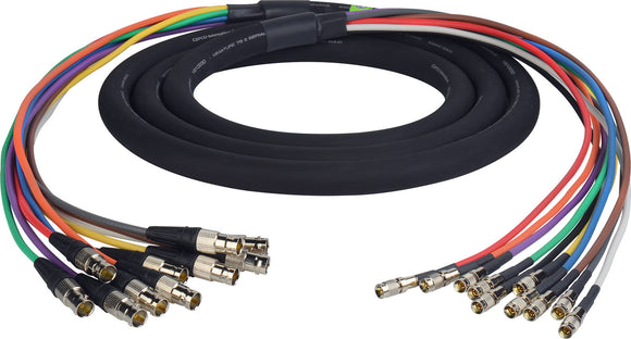 3G/HD-SDI Gepco VS10230 10-Channel DIN1.0/2.3 to BNC Female Video Adapter Snake Cable 3FT