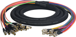 3G/HD-SDI Gepco VS16230 16-Channel DIN1.0/2.3 to BNC Female Video Adapter Snake Cable 35FT