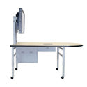 Dukane DCT6S Collaboration Table with Monitor Mount and Storage
