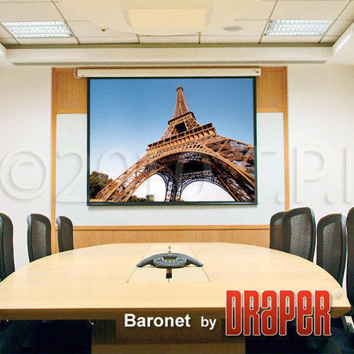 Draper 129007 50x66.5 Inch 4:3 NTSC Video Format Matt White Baronet Screen