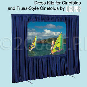 Draper 220123 Cinefold Dress Kit with Case 9 x 12FT NTSC Black Velour