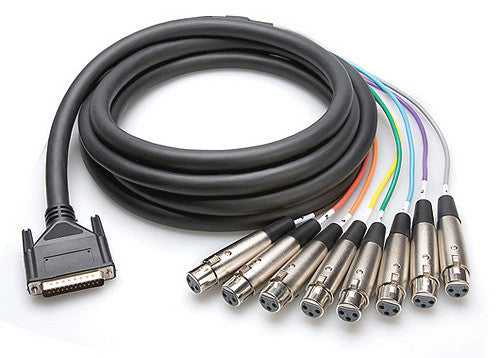 Hosa DA-88 8 XLRF to 25-Pin Cable 9.9FT