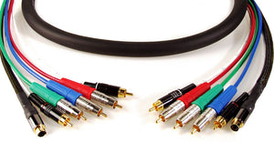 3 RCA Video 1 S-Video and 2 RCA Audio Cable 50FT