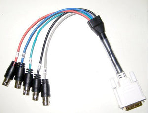 DVI-A Male to 5 BNC Female 1ft Breakout Cable